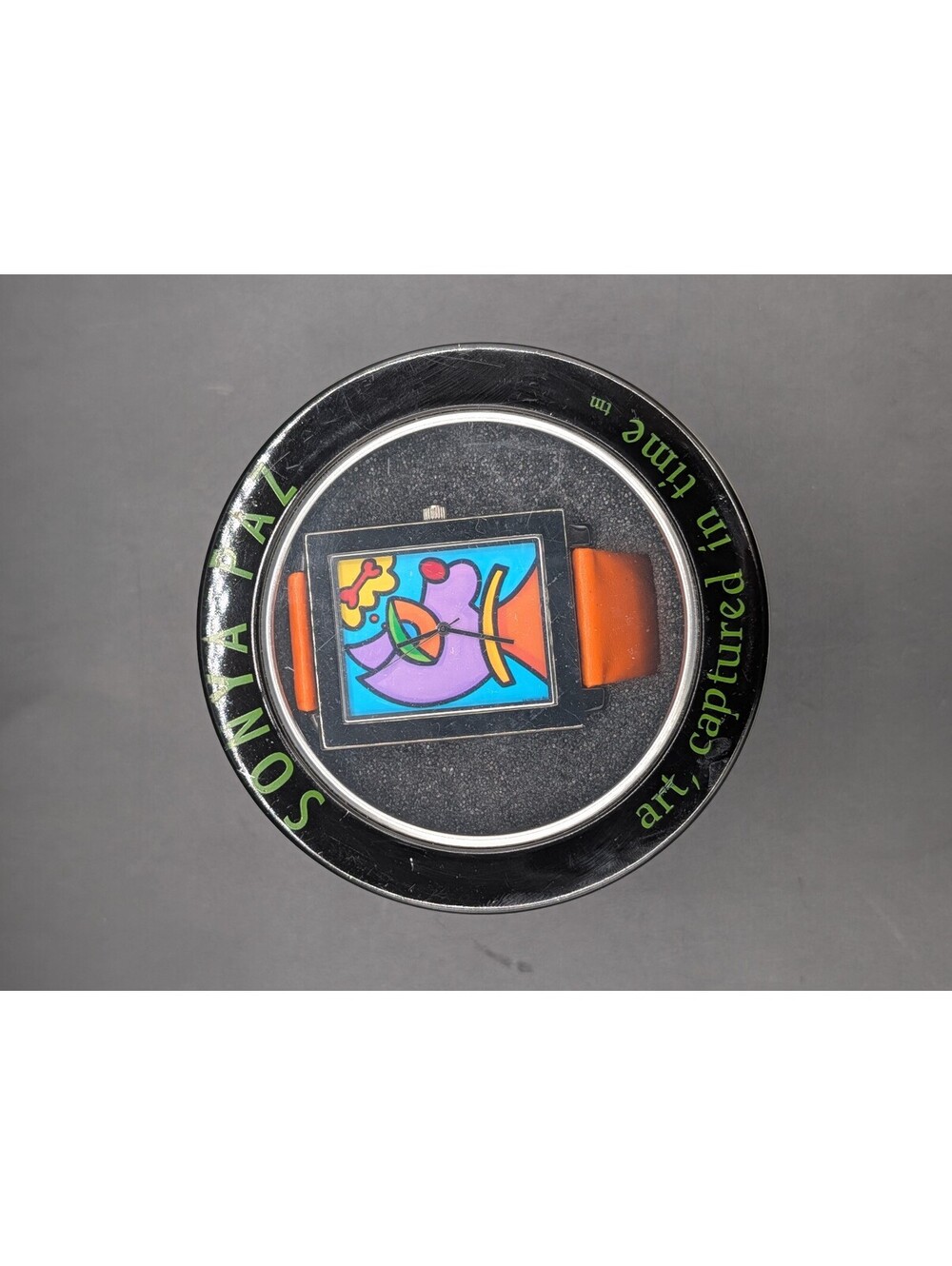 Sonya Paz Limited Edition Wishful Thinking Watch 92/200 Pop Art Dog Orange Tin